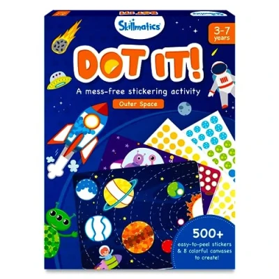Image of Skillmatics Art Activity Dot It Space, No Mess Sticker for Kids, Craft Kits, DIY Activity, Gifts Boys &amp; Girls Ages 3, 4, 5, 6, 7, Travel Toys Toddlers