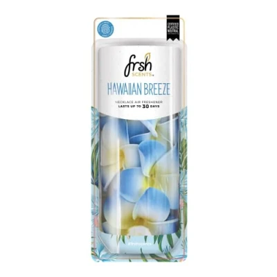 Image of FRSH Scents FR9767 x1 Hawaiian Breeze Scented Blue Hanging Flower Necklace Lifespan of up to 30 Days Ideal for Rear View Mirrors and Handles