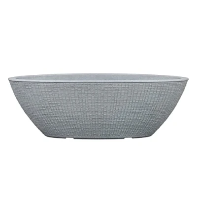Image of Scheurich Barceo Jardiniere 60 Oval Plant Tray/Flower Pot/Plant Tray Made with Recycled Plastic, 10 Year Warranty, for Outdoor Use