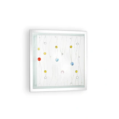 Image of Ocean 2 Light Small Ceiling Flush Multi Coloured, E27
