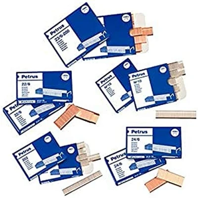Image of Petrus 791977 Coppered Staples 23/10 Pack of 1000 Units