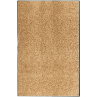 Image of vidaXL Doormat Washable Cream 120x180 cm