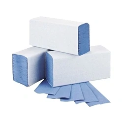 Image of 2Work 1 Ply M Fold Hand Towel Blue 3000 Sheets