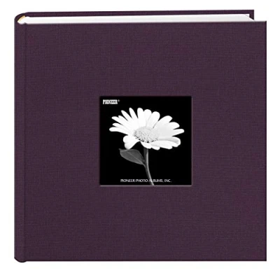 Image of Fabric Frame Cover Photo Album 200 Pockets Hold 4x6 Photos, Wildberry Purple