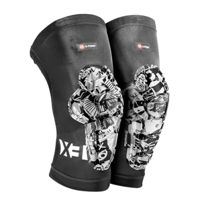 Image of G Form Pro X3 Mountain Bike Knee Guards Pads for Men &amp; Women Street Art, Adult X Small