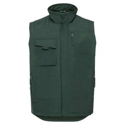 Image of Russell Athletic Mens Heavy Duty Gilet (Bottle Green) Size Small