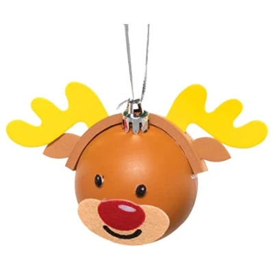 Image of Baker Ross Christmas Character Bauble Kits Pack of 6, Make Your Own Decoration, Decoration Craft Kit (FC176)