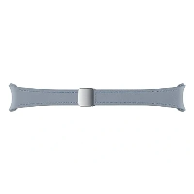 Image of Samsung Galaxy Official D Buckle Hybrid Eco Leather Band (Slim, S/M) for Watch, Blue