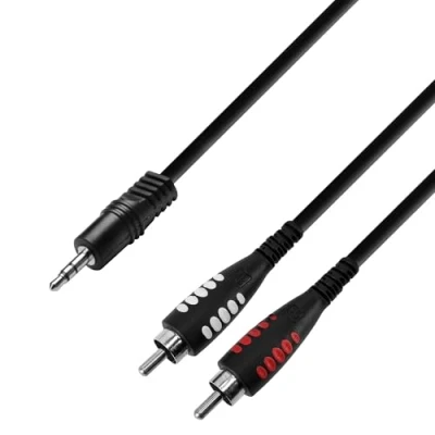 Image of Adam Hall 3 Star Series 6m 3.5mm Jack Stereo to 2x RCA Male Audio Cable