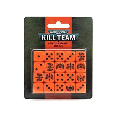 Image of Games Workshop Warhammer 40k Kill Team Adeptus Astartes Dice Set Black 99220101025