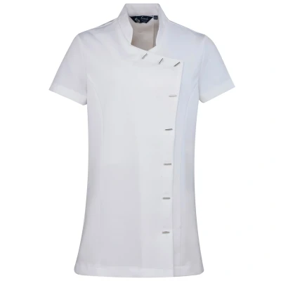 Image of Premier Womens/Ladies Orchid Short Sleeved Tunic (White) Size 18 UK