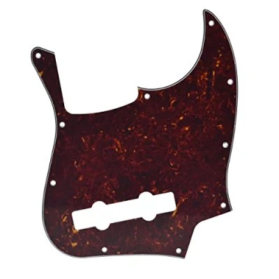 Image of Dopro 5 String Jazz Bass Pick Guard J Scratch Plate for USA/Mexican FD Vintage Tortoise