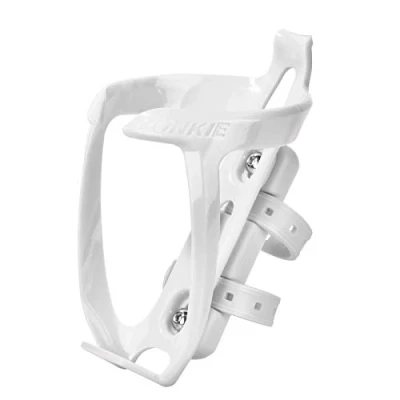 Image of zonkie Bicycle Bottle Cages, Plastic Bike Holder with Cage Mounting Base (White)