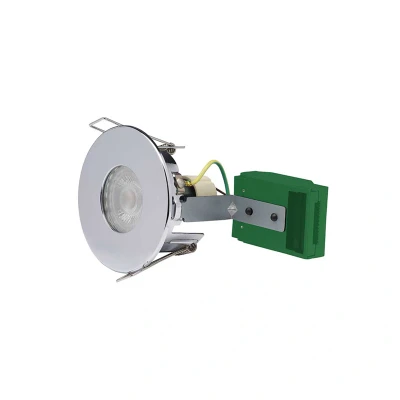Image of Open Back GU10 Shower Downlight Chrome Bell Lighting Firestay Protector