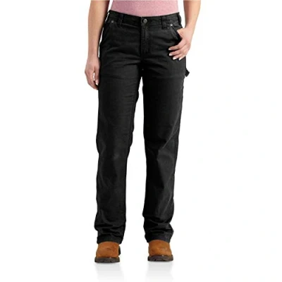 Image of Carhartt Women&#039;s Rugged Flex Loose Fit Canvas Work Pant, Black, W6