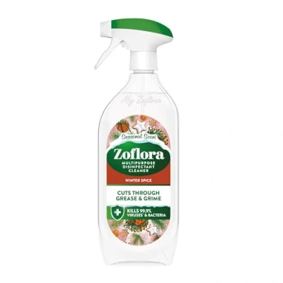 Image of Zoflora Winter Spice Multipurpose Disinfectant Spray, Antibacterial Multi surface Cleaner, Pet Friendly, Kills 99,9% of Bacteria &amp; Viruses, 1 x 800ml