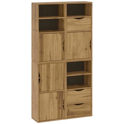 Image of vidaXL Side Cabinets 4 pcs &quot;ODDA&quot; 40x24x79 cm Solid Wood Pine