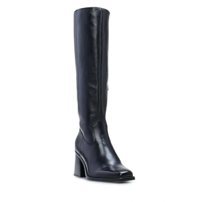 Image of Vince Camuto Women&#039;s Sangeti Stacked Heel Knee High Boot Fashion, Black Wide Calf, 5.5 UK