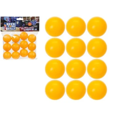 Image of Orange Beer Pong Spare Balls (Pack of 12) Premium Quality &amp; Vibrant Color Perfect Bounce For Ultimate Party Fun Games Experience