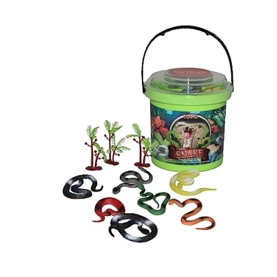 Image of Wild Republic 23157 Animal Adventure Bucket Mini Snake, Playing Set, 10 cm, Pieces, Multi