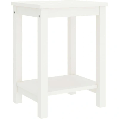 Image of vidaXL Bedside Cabinet White 35x30x47 cm Solid Pinewood