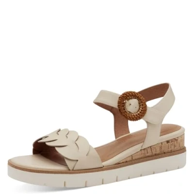 Image of Tamaris Women&#039;s 1 28258 44 Sandal, Ivory, 4 UK