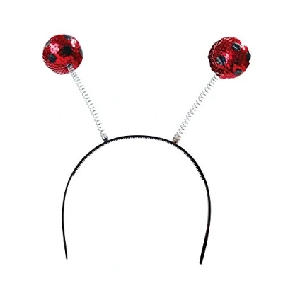 Image of Bristol Novelty BA032 Headband Ladybird Boppers 1 Piece Red One Size Adult Sequin, Womens