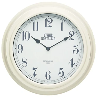 Image of Living Nostalgia Antique Cream Indoor Wall Clock