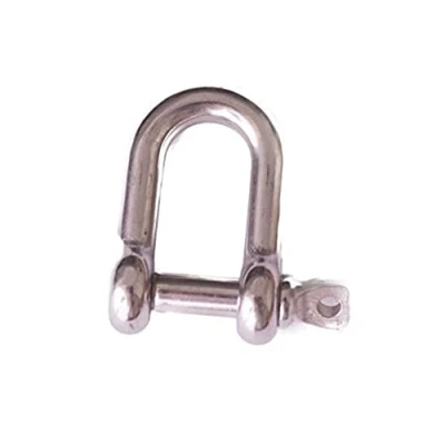 Image of Merriway BH04990 (2 Pcs) D Shackle, 316 Marine Grade M4, Stainless Steel Finish Pack of 2 Pieces