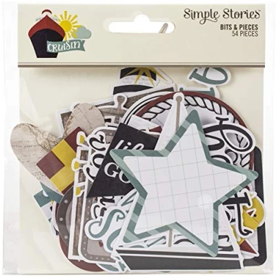 Image of SIMPLE STORIES Cruisin BITS/Pieces DIE CUTS, Multi, One Size