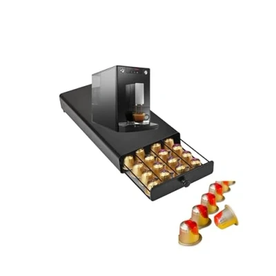 Image of Sleek Capsule Dolce/Nes pre sso Gusto Coffee Pod Holder Premium Organizer 36, 40, 72 Pcs Space Saving Design, Non Slip Feet Ideal for Kitchen and Office (40 pcs)