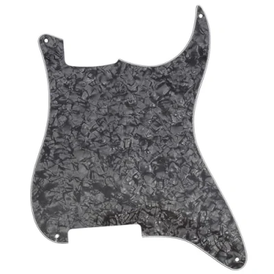 Image of Musiclily 4 Hole Guitar Stratocaster Pickguard Blanks Material for Strat Style Custom, 4Ply Black Pearl
