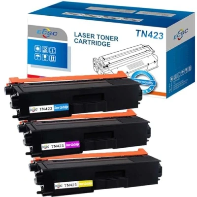 Image of ECSC Compatible Toner Cartridge Replacement for Brother DCP L8410CDW HL L8260CDW L8360CDW MFC L8690CDW L8900CDW TN423 (Cyan/Magenta/Yellow, 3 Pack)