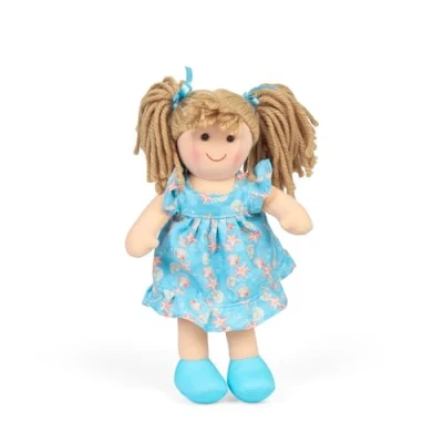 Image of Bigjigs Toys Maisie Rag Doll (Small) My First Dolly, Baby &amp; Toddler Plush Soft Toy, Swappable Clothes Outfits, Suitable From Birth, Size 28cm