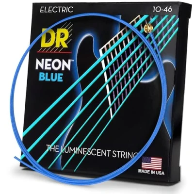 Image of DR Strings Hi Def Neon Blue Electric Medium