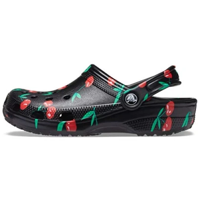 Image of Crocs Unisex Classic Graphic Clog, Cherry, 1.5 UK