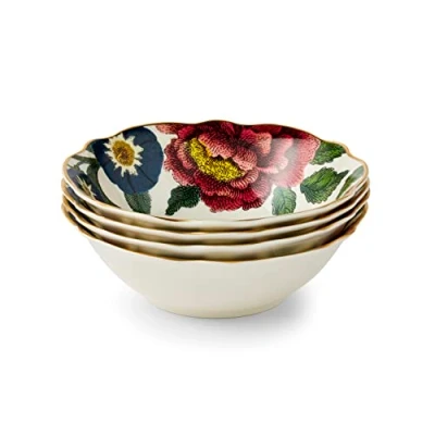 Image of Spode Creatures of Curiosity 15.5 Centimetre Cereal Bowl White with 22 Carrat Gold Detailing Set 4
