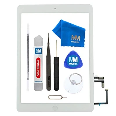Image of MMOBIEL Digitizer Compatible with iPad Air (White) 9.7 Inch 2013 Touchscreen Front Display Replacement Including Tools