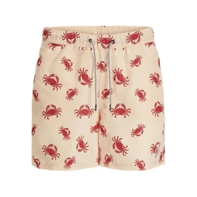 Image of JACK&amp;JONES PLUS Men&#039;s Jpstfiji Jjswim AOP Ss24 Ly Pls Swimming Shorts, Apricot Ice, 48
