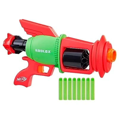 Image of Nerf Roblox Build A Boat for Treasure: Spacelock Ray Blaster, Includes Code to Redeem Exclusive Virtual Item, 8 Elite Darts