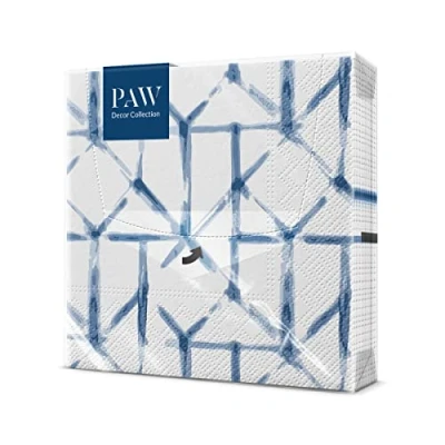 Image of PAW 3 Ply Napkins 33 x cm 20 Pack Printed with Water Based Colours Modern Shapes A Geometric Pattern Perfect for Birthdays, Name Days, Garden Parties, Family Parties