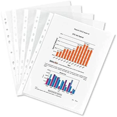 Image of Elba A4 40 microns Standard Punched Pockets (Box of 100)