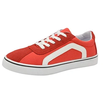 Image of DUNLOP Women&#039;s Brookland Casual Lace Up Sneakers Pumps (Ezra Red, Numeric_6)