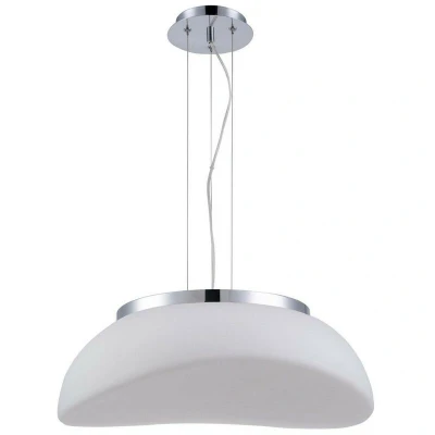 Image of Opal Ceiling Pendant 3 Light E27, Polished Chrome, Frosted White Glass