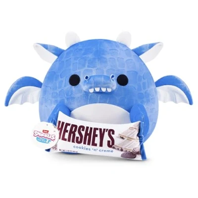 Image of Snackles Series 2 Wave 2, Snack Swap, Dragon, 50 cm by ZURU Cuddly Squishy Comfort Plush with License Brand Accessory (Dragon, Hershey&#039;s Cookies &#039;n&#039; Creme)