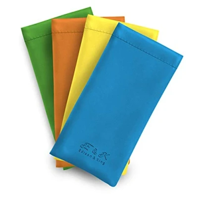 Image of Edison &amp; King 4 Pcs Faux Leather Glasses Cases with Snap Closure (Sunshine)