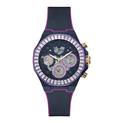 Image of GUESS Women Analog Quartz Watch with Leather Strap GW0463L2