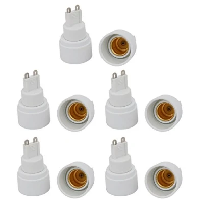 Image of Sourcingmap 10pcs G9 to E14 Extender Adapter Converter Light Bulb Socket Holder White