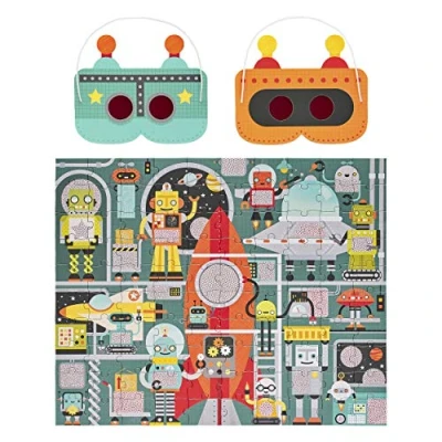 Image of Petit Collage PTC332 Robot Factory Decoder Puzzle, Multi