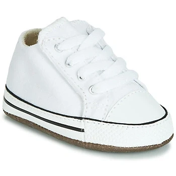 Image of Converse Chuck Taylor ALL STAR Cribster MID First shoes for kids, Size: 4K, White/natural ivory Imitation leather/ textile